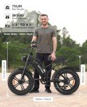 HAPPYRUN Electric Bike for Adults, 20" Fat Tire Ebike with 1500W Brushless Motor/ 48V 18Ah Removable Battery, Up to 30MPH / 68 Miles, 7-Speed Transmission UL Certified (G50) (G50) (G50)