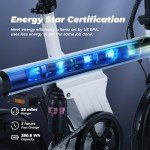 isinwheel U1 Electric Bike for Adults 750W Peak Motor, 20 mph Folding Ebike, 14" Adults Electric Bicycles with Smart Uphill, 280.8Wh Battery, 25 Miles PAS Range, Mini E Bikes for Adults and Teens
