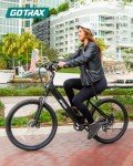 Gotrax Dolphin 26" Electric Bike, Max Range 30Miles(Pedal-assist1)&20Mph Power by 350W, 5 Pedal-Assist Levels&Front Suspension, 7-Speed&Boost Mode, City E-Bike for Adult Leisure Riding/Commuting White