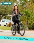 Gotrax Dolphin 26" Electric Bike, Max Range 30Miles(Pedal-assist1)&20Mph Power by 350W, 5 Pedal-Assist Levels&Front Suspension, 7-Speed&Boost Mode, City E-Bike for Adult Leisure Riding/Commuting White