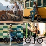 isinwheel U5 Electric Bike Adult 500W, 20" Folding Bikes, 20MPH Max Range 45+ Mile, 48V 374.4Wh Removable Battery, Weighs Only 48.5lbs, Suitable for Leisure Riding&Commuting (Black)