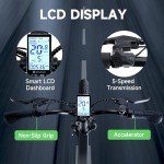 isinwheel U5 Electric Bike Adult 500W, 20" Folding Bikes, 20MPH Max Range 45+ Mile, 48V 374.4Wh Removable Battery, Weighs Only 48.5lbs, Suitable for Leisure Riding&Commuting (Black)