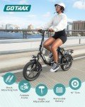 Gotrax NEPHELE 16" Folding Electric Bike, Max Range 28Miles(Pedal-assist) &15.5Mph Power by 350W Motor, Front Suspension&Adjustable Seat and Handlebar, Commuter Electric Bicycle for Adult/Teens Orange