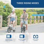 Hiboy C1 Electric Bike for Adults, Max 20MPH Speed & 43.5 Miles Range（PAS）, 500W Peak Motor and Removable Battery, Front Suspension Electric Bicycle, 14" Foldable ebike for Adults and Teens
