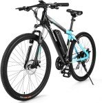ANCHEER Hummmer Electric Bike for Adults 27.5'' Peak 750W Electric Mountain Bike/Ebike, 3 Hours Fast Charge, 55 Miles Electric Bicycle with 48v/499Wh Battery, LCD Display, 21/24 Speed Gears
