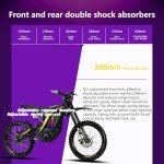 Natkie Electric Motorcycle Bike for Adults, Electric Dirt Bike 8000W(Peak) Mid-Mounted Motor 72V/30AH Removable Battery, Top Speed 50MPH/75Miles Off Road Electric Mountain Bike, Dual LED Headlight