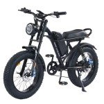 DRIFT.SLIDE 1500W Peak Power Electric Bike for Adults, 28 MPH 60 Miles Electric Moped Style Bike, 48V 20.8 Ah UL 2849 Removable Battery, 7 Speed 20" All Terrain Fat Tire Ebike (J1)