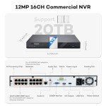 16CH 4K NVR PoE Security System with AI Detection