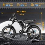 DRIFT.SLIDE 1500W Peak Power Electric Bike for Adults, 28 MPH 60 Miles Electric Moped Style Bike, 48V 20.8 Ah UL 2849 Removable Battery, 7 Speed 20" All Terrain Fat Tire Ebike (J1)