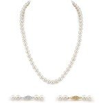 White Freshwater Cultured Pearl Necklace, 24" Matinee Length