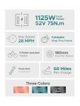 ENGWE 1125W Electric Bike for Adults, L20 2.0 20''×3.0'' Fat Tire Electric Bicycle 52V 13Ah Removable Battery Max Range 68Miles & 28MPH for Urban Commuters (L20 2.0, Green)