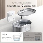 Premium Stainless Steel Cat Water Fountain 67oz