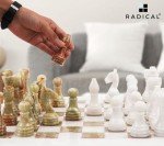 Handmade Marble Chess Set 15 Inches White/Green Onyx