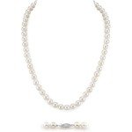 White Freshwater Pearl Necklace with Gold Clasp | VIP Quality