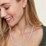 White Freshwater Pearl Necklace with Gold Clasp | VIP Quality