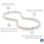 White Freshwater Pearl Necklace with Gold Clasp | VIP Quality