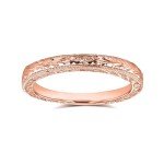 Kobelli Antique Wedding Band in 14k White Gold