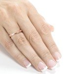 Kobelli Antique Wedding Band in 14k White Gold