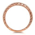Kobelli Antique Wedding Band in 14k White Gold