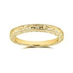Kobelli Antique Wedding Band in 14k White Gold