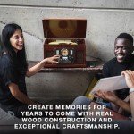 Victrola 8-in-1 Bluetooth Record Player, Multimedia Center - Oak