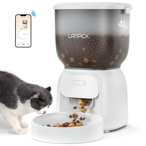 LAMPICK VIP Smart Pet Feeder - WiFi Controlled, 10 Meals/day