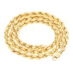 Nuragold 14k Yellow Gold 7mm Rope Bracelet