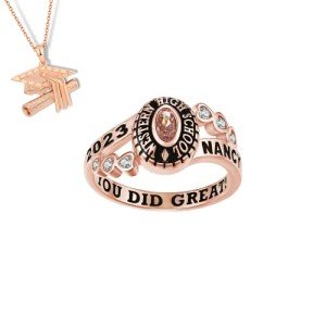 Personalized High School/College Class Ring - Silver/10kt VIP Collection