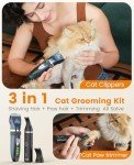 VIP Cat Grooming Kit with Quiet Cordless Trimmer