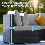 NICESOUL® 11 Piece Large Size Rattan Patio Set