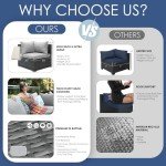 NICESOUL® 11 Piece Large Size Rattan Patio Set