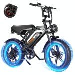 Tamobyke V20 4.0 Electric Bike,1500W Max Motor/48V 15ah Removable Battery E-Bike, 20'' Fat Tire Electric Bike, 28-30mph Max Speed, Color Display, Throttle & Pedal Assist. UL Certified.