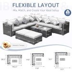 NICESOUL® 11 Piece Large Size Rattan Patio Set