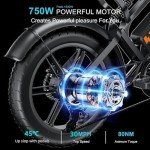 Tamobyke V20 4.0 Electric Bike,1500W Max Motor/48V 15ah Removable Battery E-Bike, 20'' Fat Tire Electric Bike, 28-30mph Max Speed, Color Display, Throttle & Pedal Assist. UL Certified.