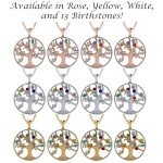 Tree of Life Mother's Necklace 1-13 Stones 10K Gold