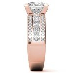 Princess Cut Moissanite Diamond Engagement Ring (10k Rose Gold)