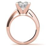 Princess Cut Moissanite Diamond Engagement Ring (10k Rose Gold)