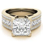 Princess Cut Moissanite Diamond Engagement Ring (10k Rose Gold)