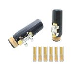 WUQIMUSC Professional Bass Clarinet Low E Bb flat Synthetic wood Body Nickel Plated Keys with Case Rich Sound Musical Instrument Student Clarinet (Low E)