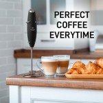 Zulay Double Whisk Handheld Milk Frother - Black