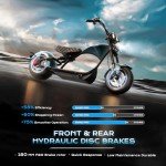 eAhora M1P Electric Motorcycle: 2000W, 37mph, 40+ Miles