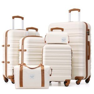 Long Vacation 4-Piece ABS Luggage Set, Spinner Wheels
