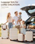Long Vacation 4-Piece ABS Luggage Set, Spinner Wheels
