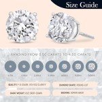 0.50-6 CARAT Lab Diamond Stud Earrings, 14K Gold