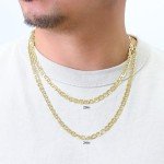 Nuragold 10k Yellow Gold Anchor Mariner Link Chain