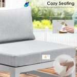 Modern Luxury 7 Piece Aluminum Patio Furniture Set