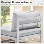 Modern Luxury 7 Piece Aluminum Patio Furniture Set