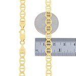 Nuragold 10k Yellow Gold Anchor Mariner Link Chain