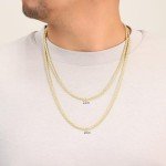 Nuragold 14k Yellow Gold 3mm Rope Chain Necklace