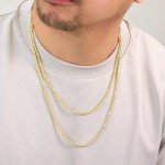 Nuragold 14k Yellow Gold 3mm Rope Chain Necklace